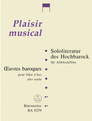 Sololiteratur des Hochbarock for Altblockflöte (unbegleitet)