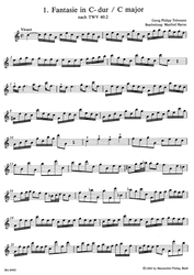 Telemann Georg Philipp  Zwölf Fantasien nach TWV 40:2-13 für Altblockflöte solo