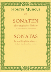 Sonaten alter englischer Meister für Altblockflöte und Basso continuo Heft 1