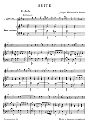 Hotteterre, Jacques (le Romain) Suite für Altblockflöte oder Querflöte (Oboe, Violine) und Basso continuo e-Moll op. 5/2