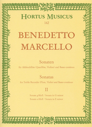 Marcello Benedetto Sonaten für Altblockflöte (Querflöte, Violine) und B. c., Heft II