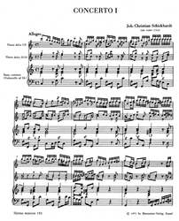 Schickhardt J. Christian Sechs Konzerte für 4 Altblockflöten und Basso continuo Heft 1