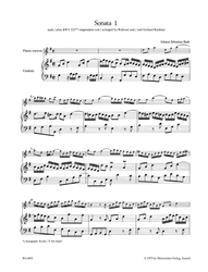 Bach Johann Sebastian Sechs Sonaten nach BWV 525-530 für Flöte und obligates Cembalo Heft I: Sonaten 1 und  2