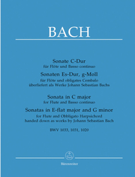 Bach Johann Sebastian Sonate C-Dur BWV 1033, Sonaten (Es-Dur BWV 1031, g-Moll BWV 1020)