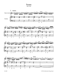 Bach Johann Sebastian Sonate C-Dur BWV 1033, Sonaten (Es-Dur BWV 1031, g-Moll BWV 1020)