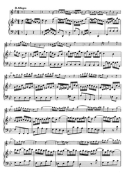Bach Johann Sebastian Sonate für Flöte und obligates Cembalo (Klavier) g-Moll BWV 1020