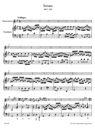 Bach Johann Sebastian Sonate für Flöte und obligates Cembalo (Klavier) g-Moll BWV 1020