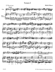 Blavet Michel Sechs Sonaten für Flöte und Basso continuo op. 2/1-3 Heft I
