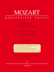 Mozart Wolfgang Amadeus Andante für Flöte und Orchester C-Dur KV 315 (285e)