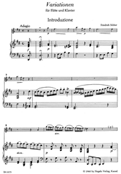 Silcher Friedrich Variationen über "Nel cor piu non mi sento" für Flöte und Klavier