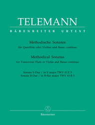 Telemann Georg Philipp  12 Methodische Sonaten für Querflöte oder Violine und Basso continuo