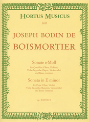 Boismortier, Joseph Bodin de Sonate für Flöte (Oboe, Violine), Viola da gamba (Fagott, Violoncello) und Basso continuo e-Moll op. 37/2