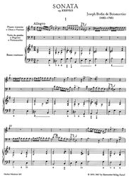 Boismortier, Joseph Bodin de Sonate für Flöte (Oboe, Violine), Viola da gamba (Fagott, Violoncello) und Basso continuo e-Moll op. 37/2