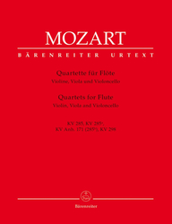 Mozart Wolfgang Amadeus Quartette für Flöte, Violine, Viola und Violoncello