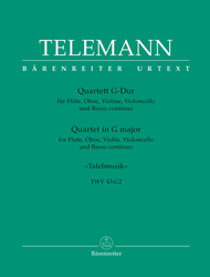 Telemann Georg Philipp Quartett für Flöte, Oboe, Violine, Violoncello und Basso continuo G-Dur TWV 43:G2
