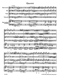 Telemann Georg Philipp Quartett für Flöte, Oboe, Violine, Violoncello und Basso continuo G-Dur TWV 43:G2