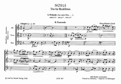 Linde Hans-Martin  Noels. Trio für Blockflöten