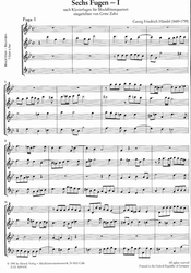 Händel Georg Friedrich  Sechs Fugen, Heft I