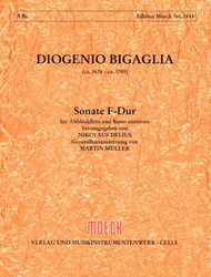 Bigaglia Diogenio  Sonate F-Dur (orig. d-Moll)