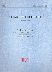 Dieupart Charles  Suite V, G-Dur, für Blockflöte in c und B.c.