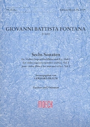 Fontana Giovanni Battista  Sechs Sonaten, Heft I, Sonata prima / Sonata seconda