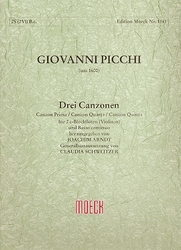 Picchi Giovanni  Drei Canzonen