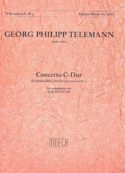 Telemann Georg Philipp  Concerto C-Dur für Altblockflöte, Streichorchester und B.c. (TWV 51:C1)
