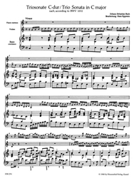 Bach Johann Sebastian Triosonate für Flöte, Violine und Basso continuo C-Dur nach der Sonate A-Dur BWV 1032
