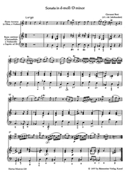 Boni Giovanni Drei Sonaten für Querflöte (Oboe/Violine) und Basso continuo