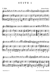 Fischer (III) Johann Vier Suiten für Blockflöte (Violine, Querflöte, Oboe) und B.c.