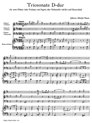 Hasse Johann Adolf Triosonate D-Dur