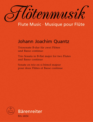 Quantz Johann Joachim Triosonate für zwei Flöten und Basso continuo B-Dur