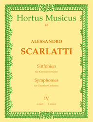 Scarlatti Alessandro Sinfonia Nr. 4 e-Moll