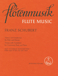Schubert Franz Thema mit Variationen für Flöte und Klavier op. post.142/3