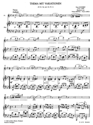 Schubert Franz Thema mit Variationen für Flöte und Klavier op. post.142/3