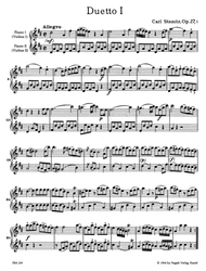 Stamitz Carl Sechs Duette für zwei Flöten oder Violinen. Heft 1 op. 27