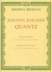 Quantz Johann Joachim Sonate für Flöte (Oboe, Violine) und B. c. aus "Fürstenbergiana" D-Dur