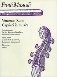 Ruffo Vincenzo Capricci in musica für Blockflötenensemble Renaissance- oder andere Streich- und Blasinstrumente