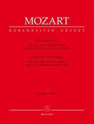 Mozart Wolfgang Amadeus Konzert für Flöte und Orchester G-Dur