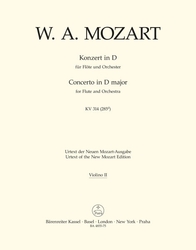 Mozart, Wolfgang Amadeus Konzert für Flöte und Orchester D-Dur KV 314 (285d)