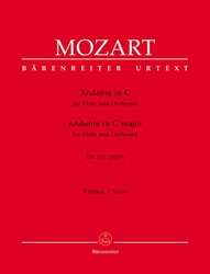 Mozart, Wolfgang Amadeus Andante für Flöte und Orchester C-Dur KV 315 (285e)
