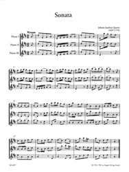 Quantz Johann Joachim Sonate für drei Flöten
