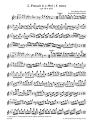 Telemann Georg Philipp  Zwölf Fantasien nach TWV 40:2-13 für Altblockflöte solo