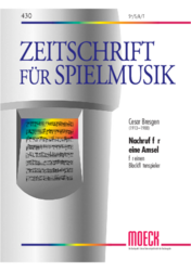 Bresgen Cesar  Nachruf auf eine Amsel (1974)