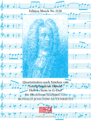 Händel Georg Friedrich Quartettsätze nach Stücken von Georg Friedrich Händel, Heft I, Suite in G-Dur