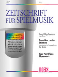 Telemann Georg Philipp Tanzsätze zu vier Stimmen aus versch
