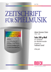 Schein Johann Hermann Suite XIII, g-Moll zu fünf Stimmen, aus "Banchetto musicale" (1617)