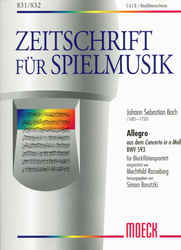 Bach Johann Sebastian Allegro aus dem Concerto a-Moll, BWV 593