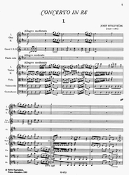 Mysliveček Josef Koncert pro flétnu a orchestr D dur