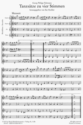 Telemann Georg Philipp Tanzsätze zu vier Stimmen aus versch